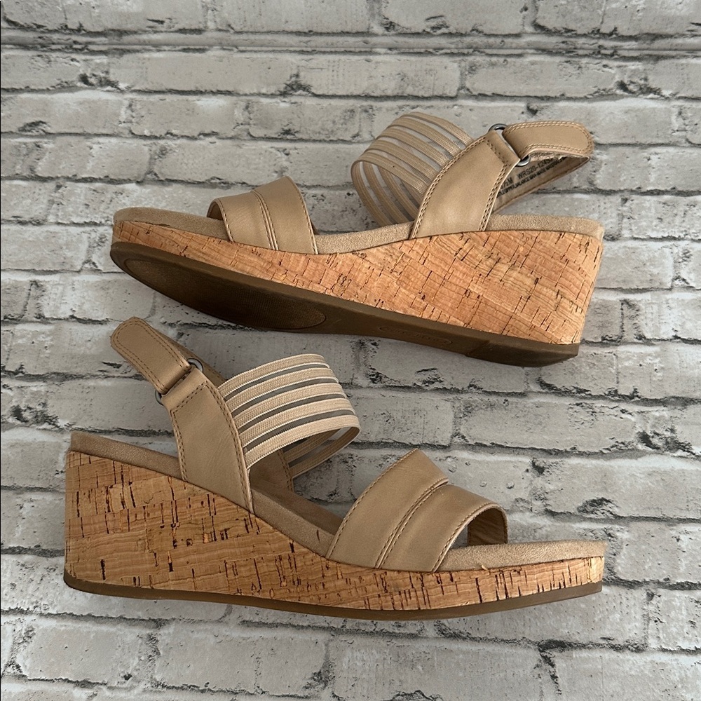 Kim Rogers ultra comfort strap sandal natural abena womens size 8.5 M